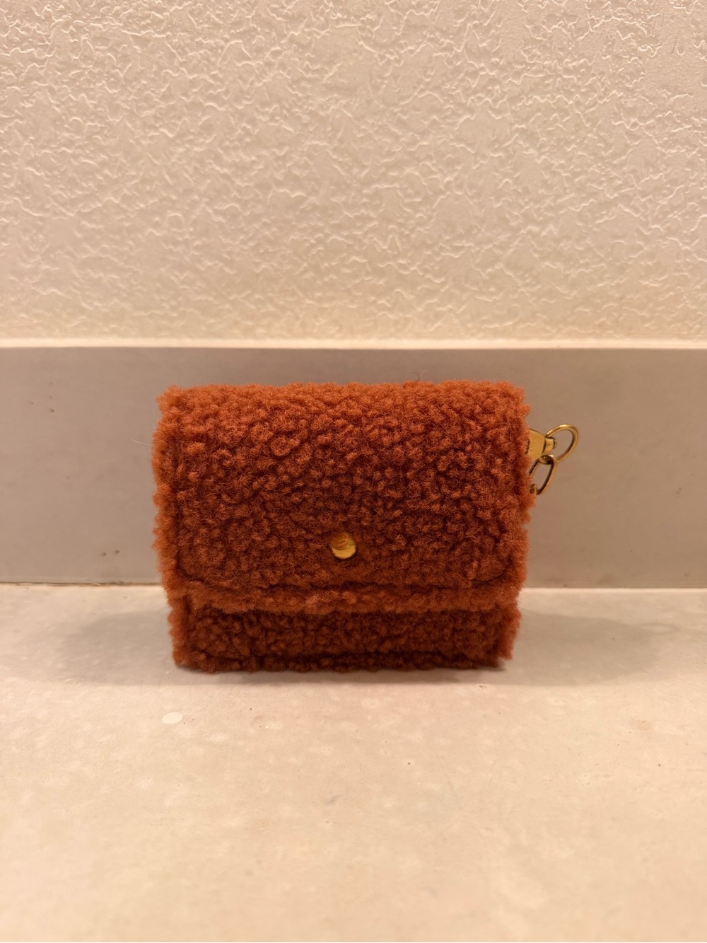 Universal Thread Rust Faux-Shearling Mini Crossbody